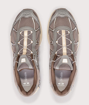 SALOMON XT-Whisper in White/Lunar Rock/FTW Silver at EQVVS Menswear. Top shot.