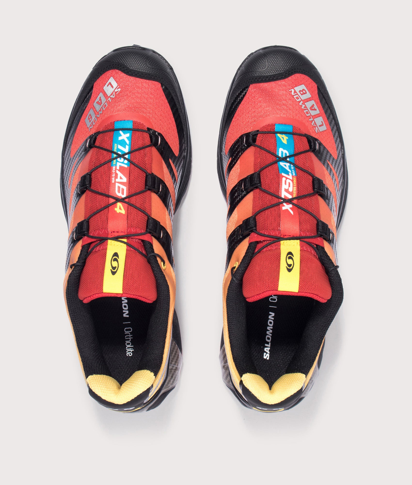 Salomon XT-4 OG in Lava Falls/Beach Ball/Black at EQVVS Menswear. Top shot.