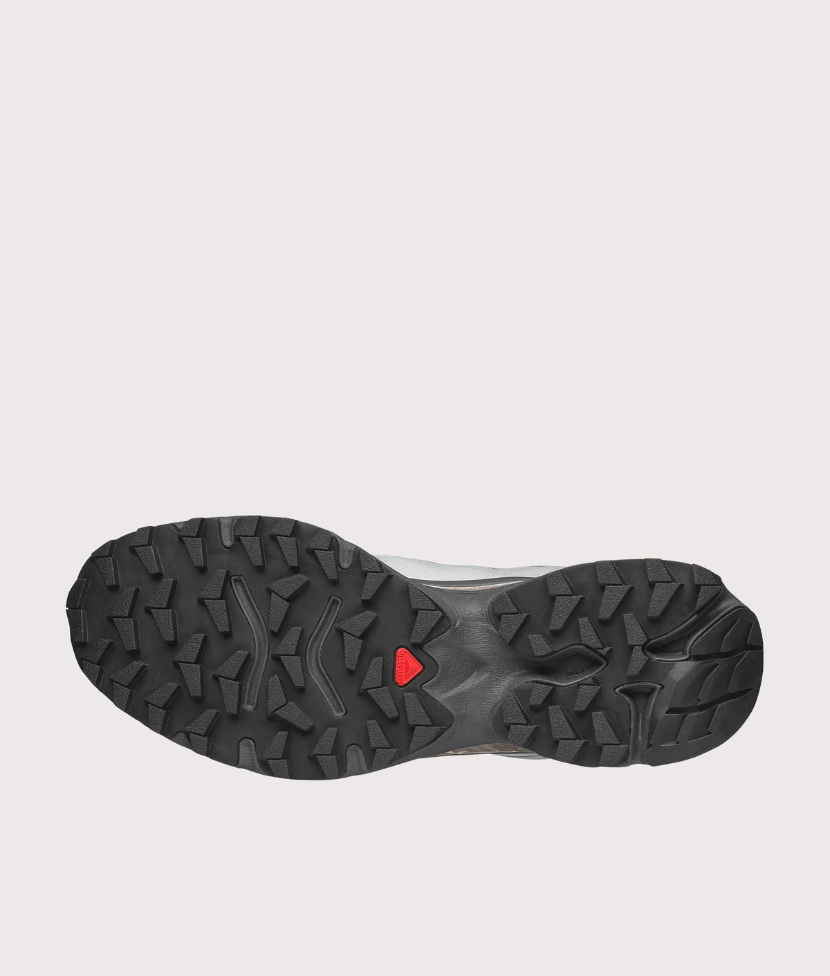 SALOMON XT-4 OG GTX Sneakers in Pearl blue, Asphalt and Black at EQVVS Menswear. Tread shot.
