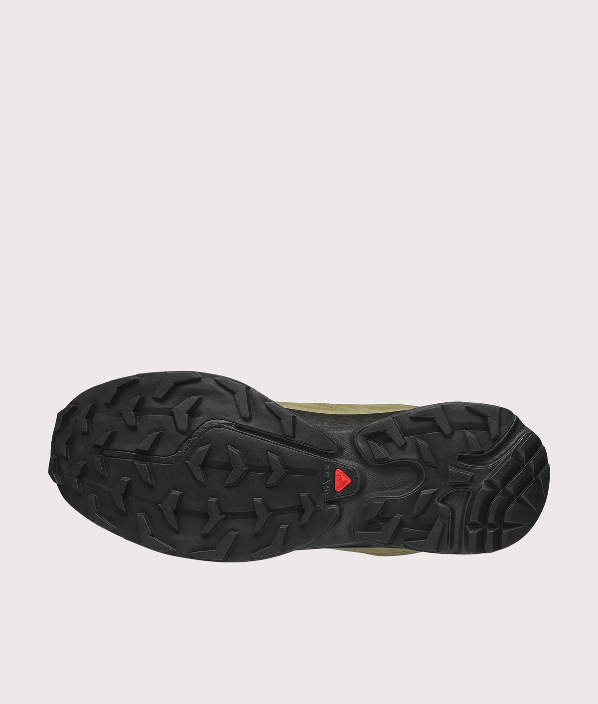 SALOMON XT-6 PROTECTIVE Sneakers in Aloe, Black and Silver Sage at EQVVS Menswear. Tread shot.