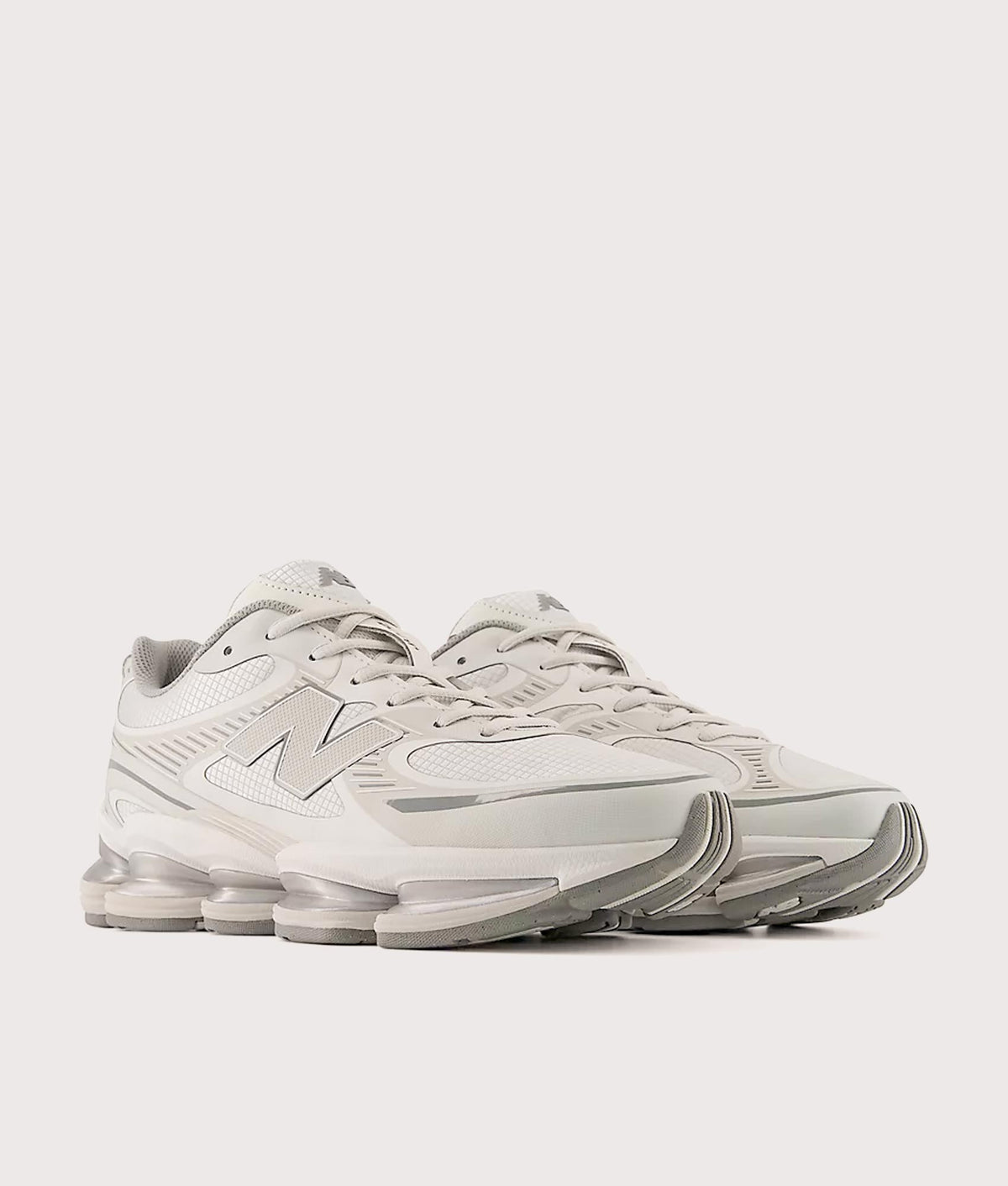 New Balance ABZORB 2000 Sneakers in Reflection and Grey Matter at EQVVS Menswear. Angled front shot.