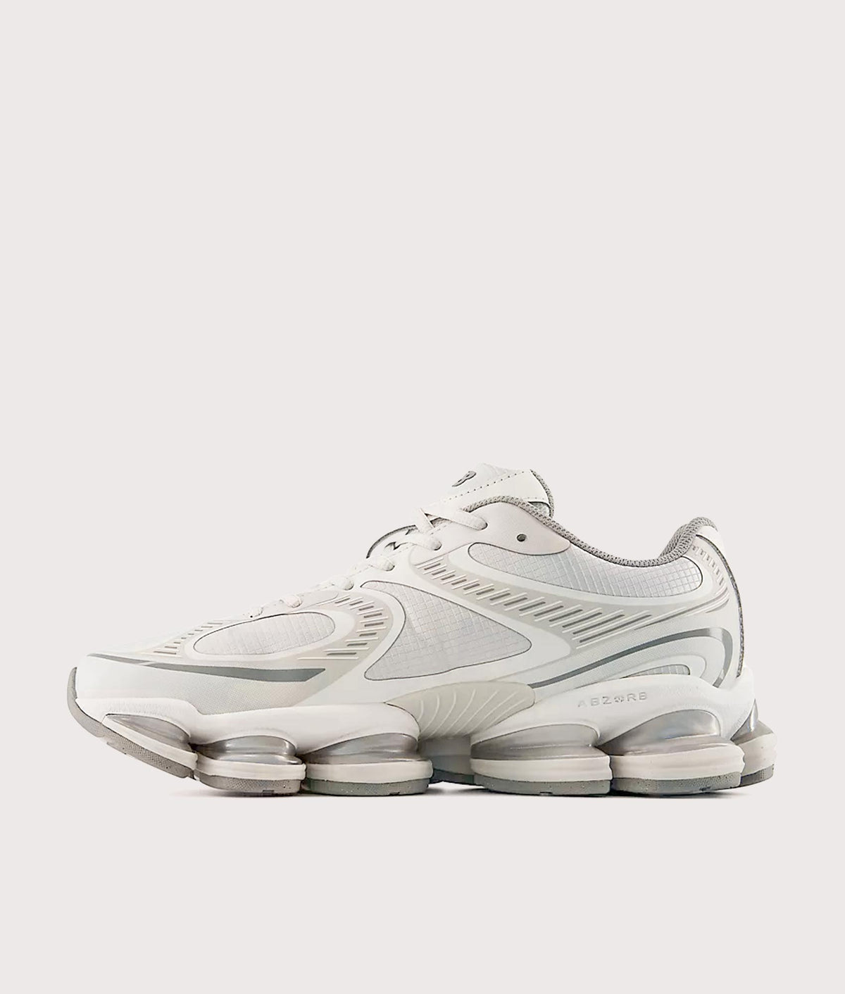 New Balance ABZORB 2000 Sneakers in Reflection and Grey Matter at EQVVS Menswear. Side shot.