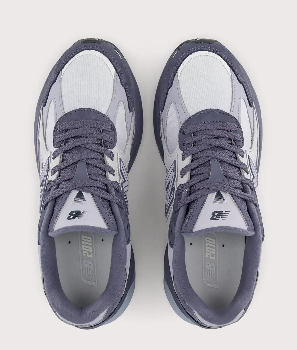 New Balance 2010 Sneakers in Meteorite and Digital Mist at EQVVS Menswear. Top shot.