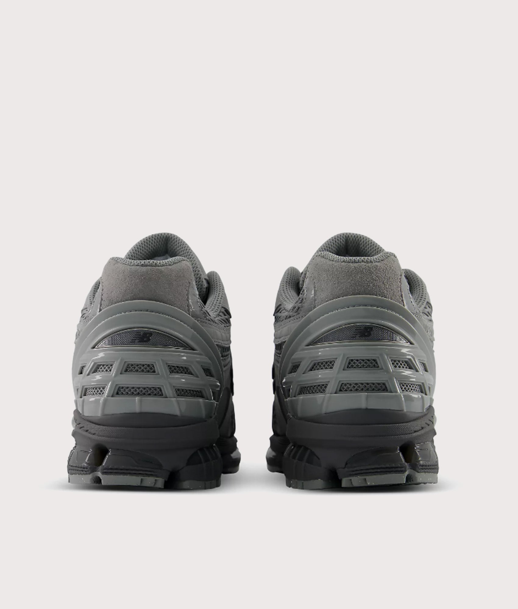 New Balance 1954R Sneakers in Slate Grey and Castlerock at EQVVS Menswear. Back shot.