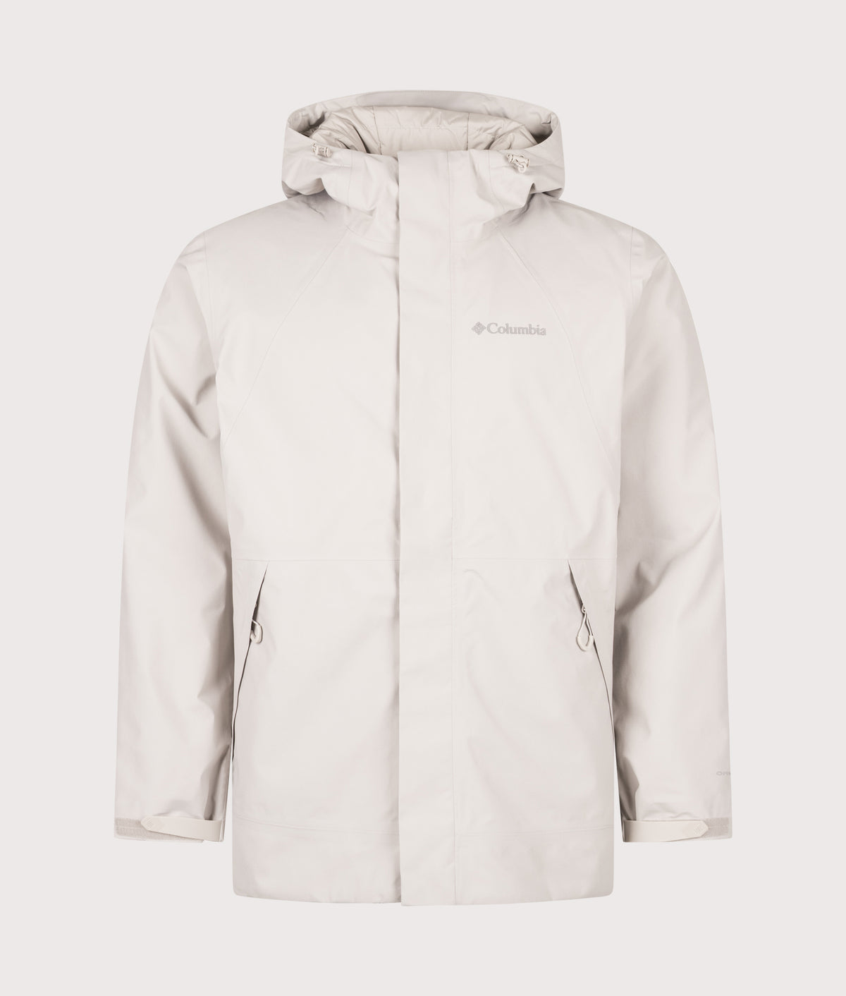 Columbia Street Commuter™ Waterproof Insulated Jacket in Light cloud at EQVVS Menswear. Front shot.