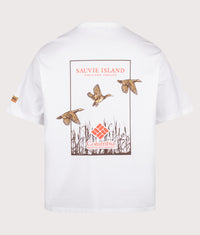 Relaxed Fit CSC Heavyweight Back Graphic T-Shirt: 102 White Duck Heritage 