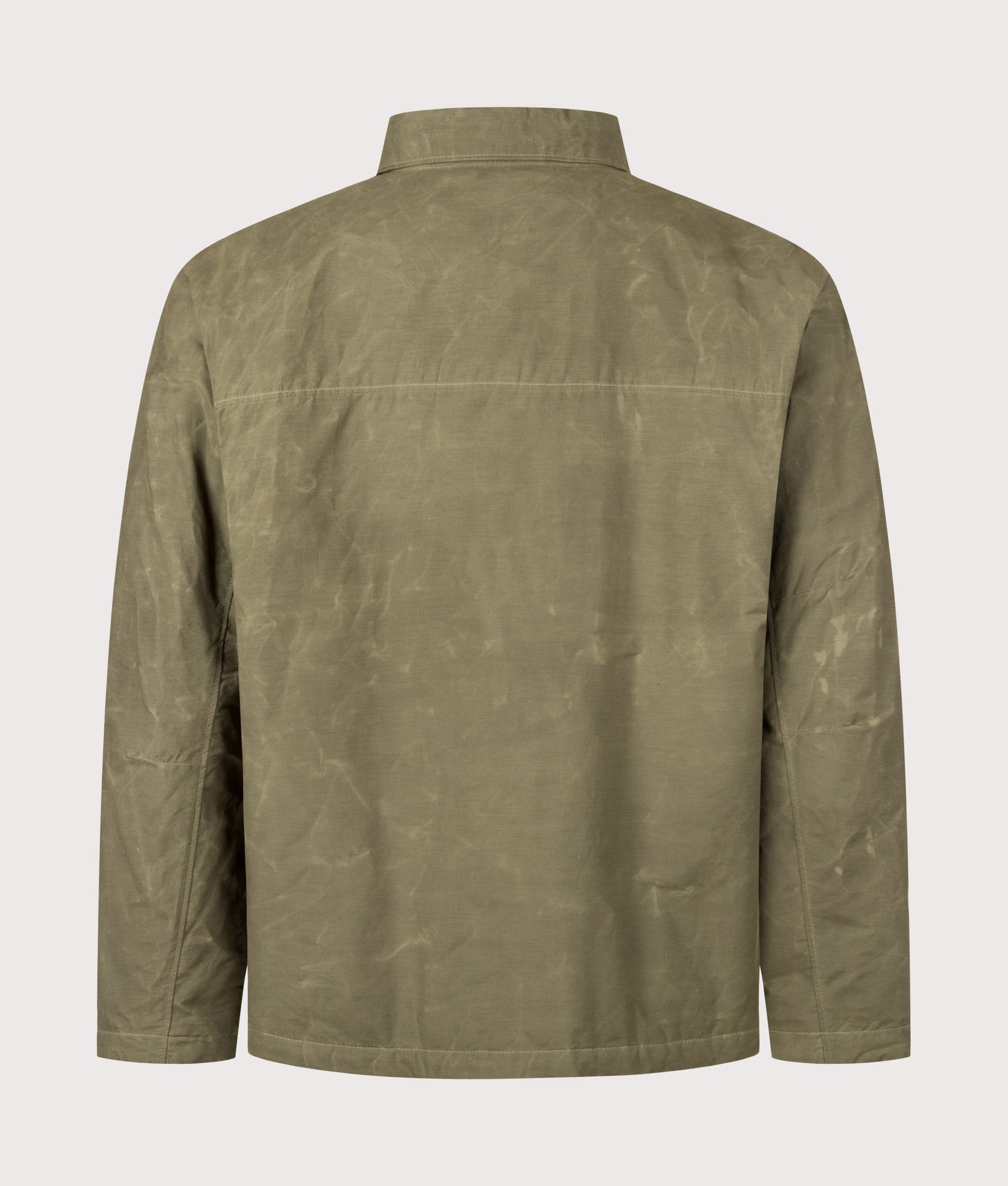 Columbia Timberline Tough Jacket in Stone Green at EQVVS Menswear. Back shot.