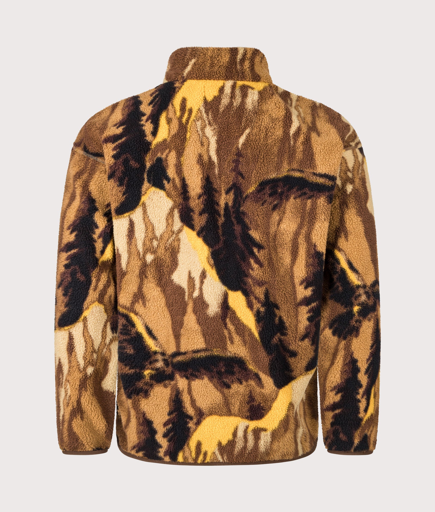 Columbia Regular Fit Helvetia II Printed Half Snap Fleece in Delta Soarin at EQVVS Menswear. Back shot.