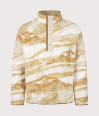 Regular Fit Helvetia II Printed Half Snap Fleece: 126 Sea Salt Summits 