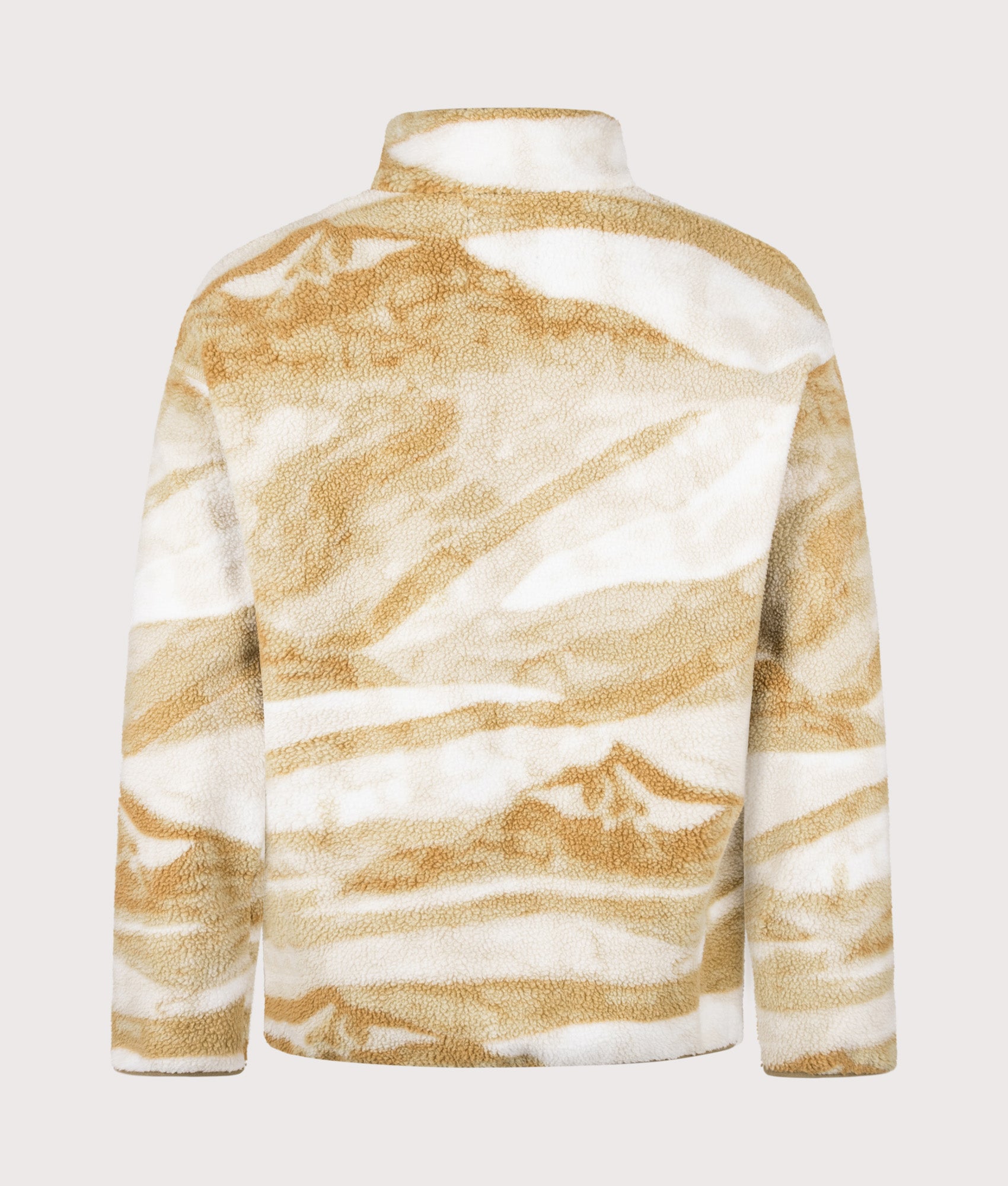 Columbia Regular Fit Helvetia II Printed Half Snap Fleece in Sea Salt Summits at EQVVS Menswear. Back Shot