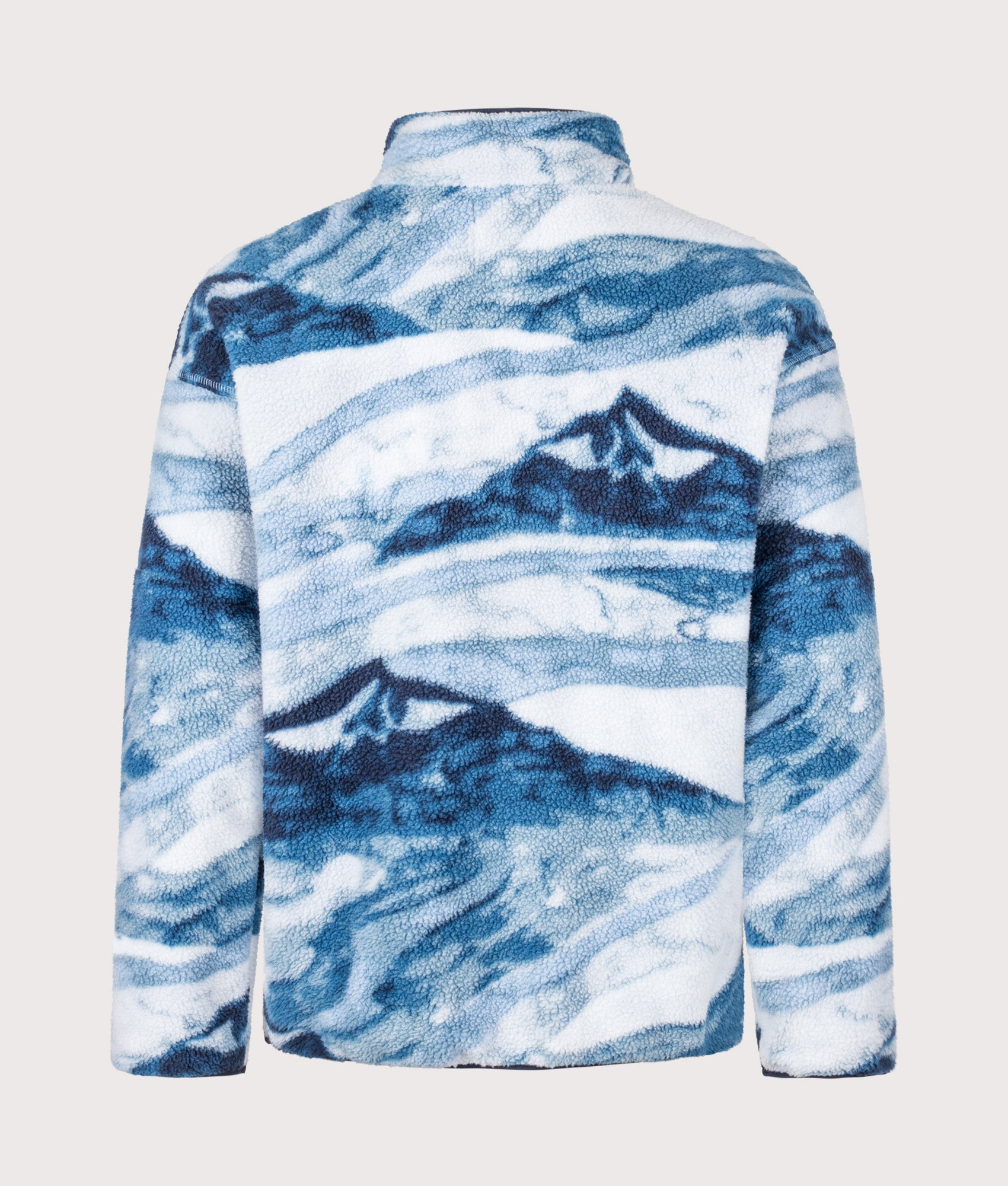 Columbia Regular Fit Helvetia II Printed Half Snap Fleece in Rainy Day Summits at EQVVS Menswear. Back Shot