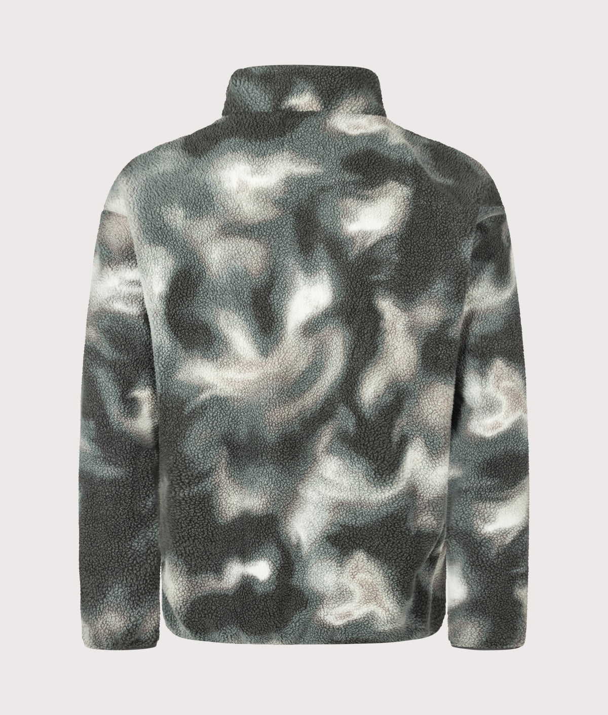 Columbia Regular Fit Helvetia II Printed Half Snap Fleece in Sedona Sage Dyeflow at EQVVS Menswear. Back shot.