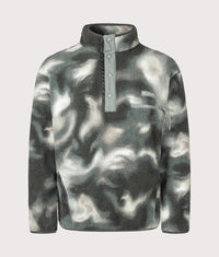Regular Fit Helvetia II Printed Half Snap Fleece: 342 Sedona Sage Dyeflow 