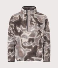 Regular Fit Helvetia II Printed Half Snap Fleece: 254 Iron Dyeflow 