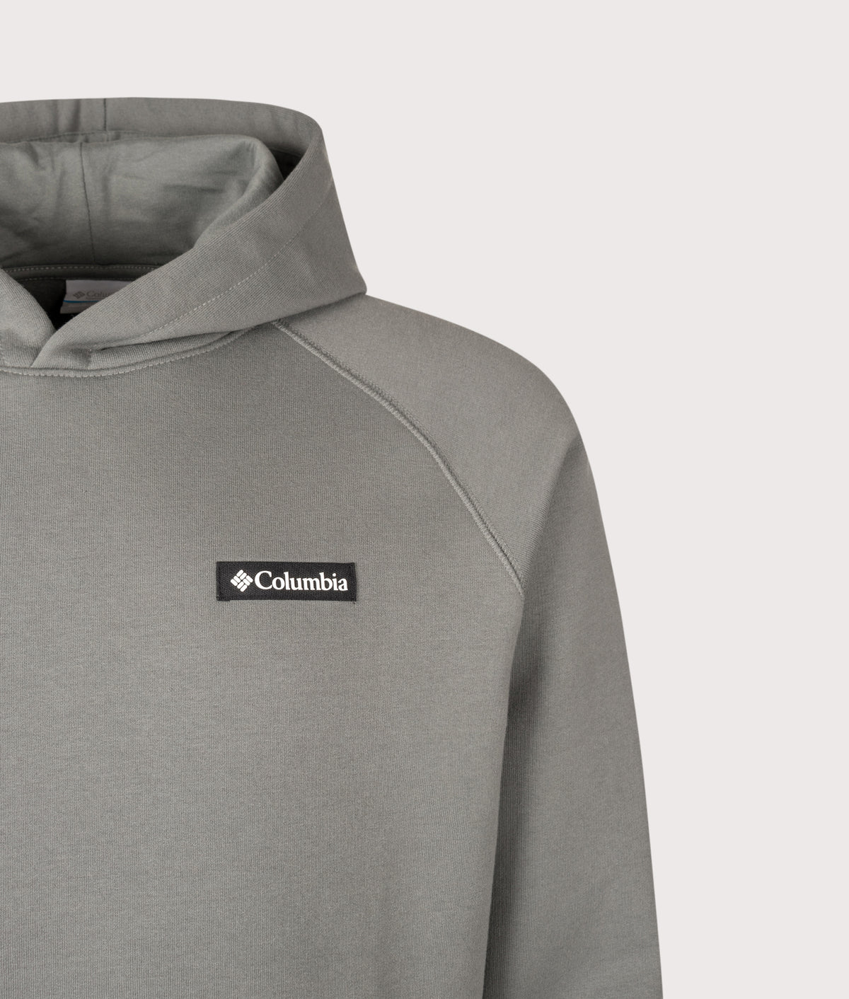 Columbia Regular Fit Dry Creek™ Heavyweight Hoodie in Sedona Sage at  EQVVS Menswear. Detail shot.