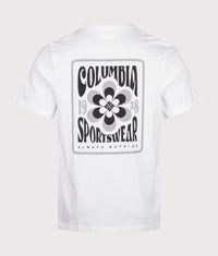 Regular Fit CSC Outdoor Back Graphic T-Shirt: 103 White/Flower Power Badge 
