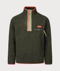 Regular Fit Helvetia II Half Snap Fleece: 368 Greenscape 