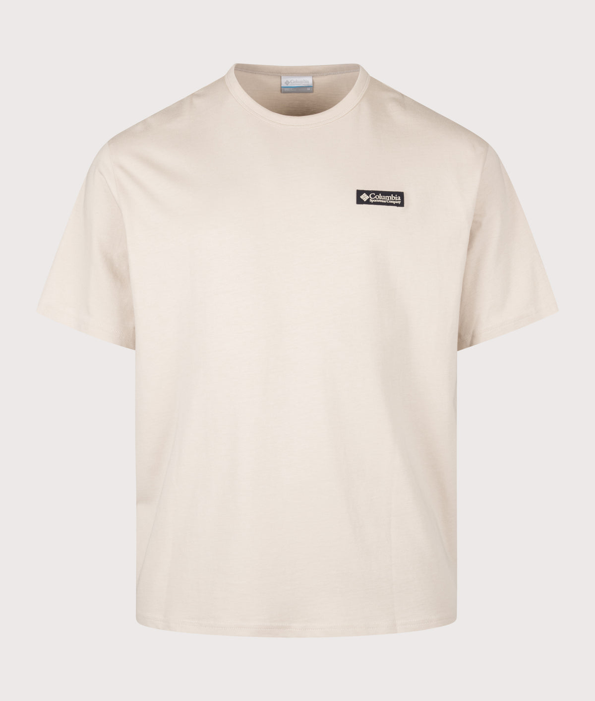 Columbia Relaxed Fit CSC Heavyweight Back Graphic T-Shirt in Dark Stone CSC Box Logo at EQVVS Menswear. Front shot.
