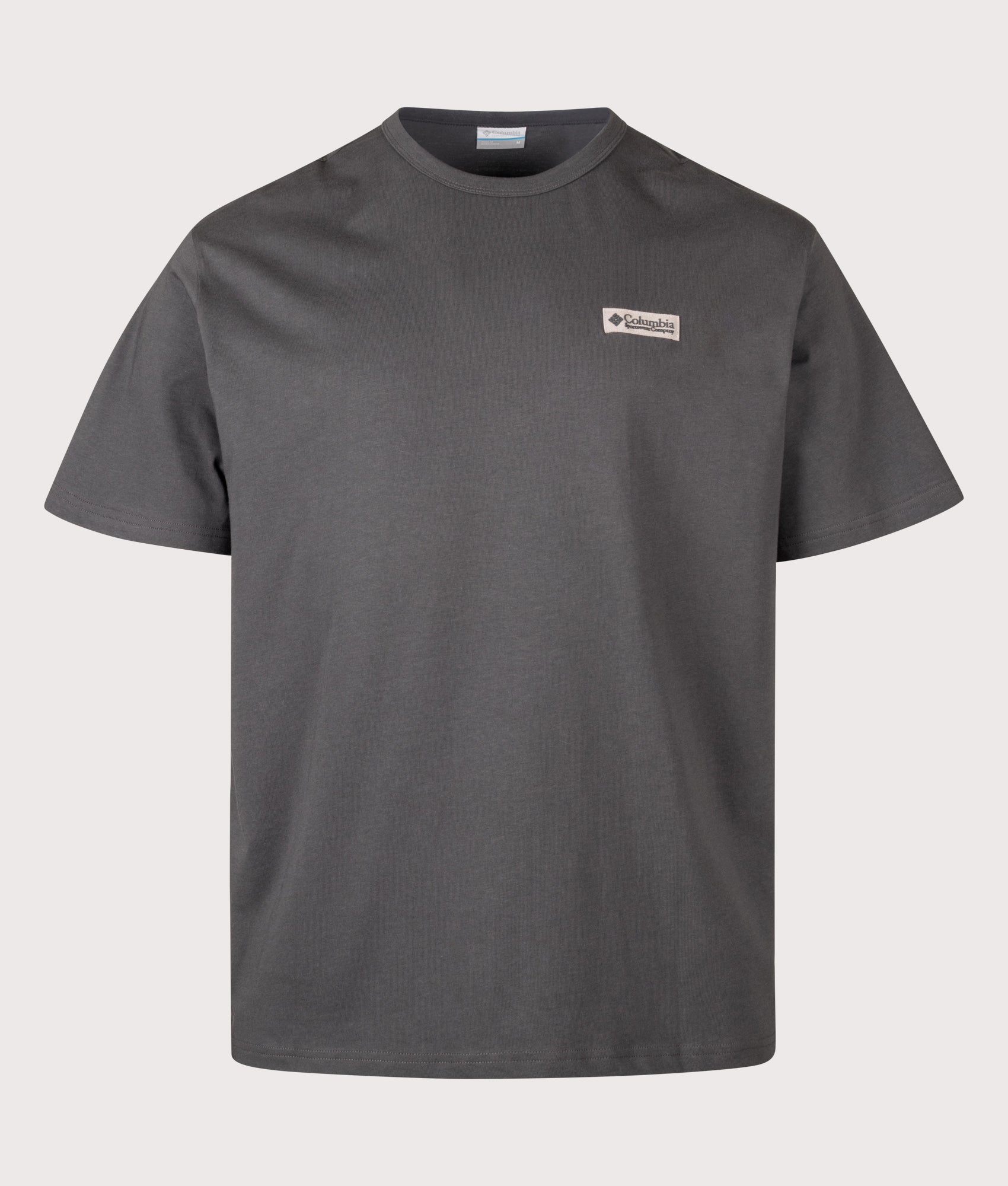 Columbia Relaxed Fit CSC Heavyweight Back Graphic T-Shirt in Shark/CSC Box Logo at EQVVS Menswear. Front shot.