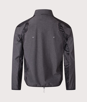 Numb Pinstriped Hooded Wind Jacket in Black | ROA | EQVVS