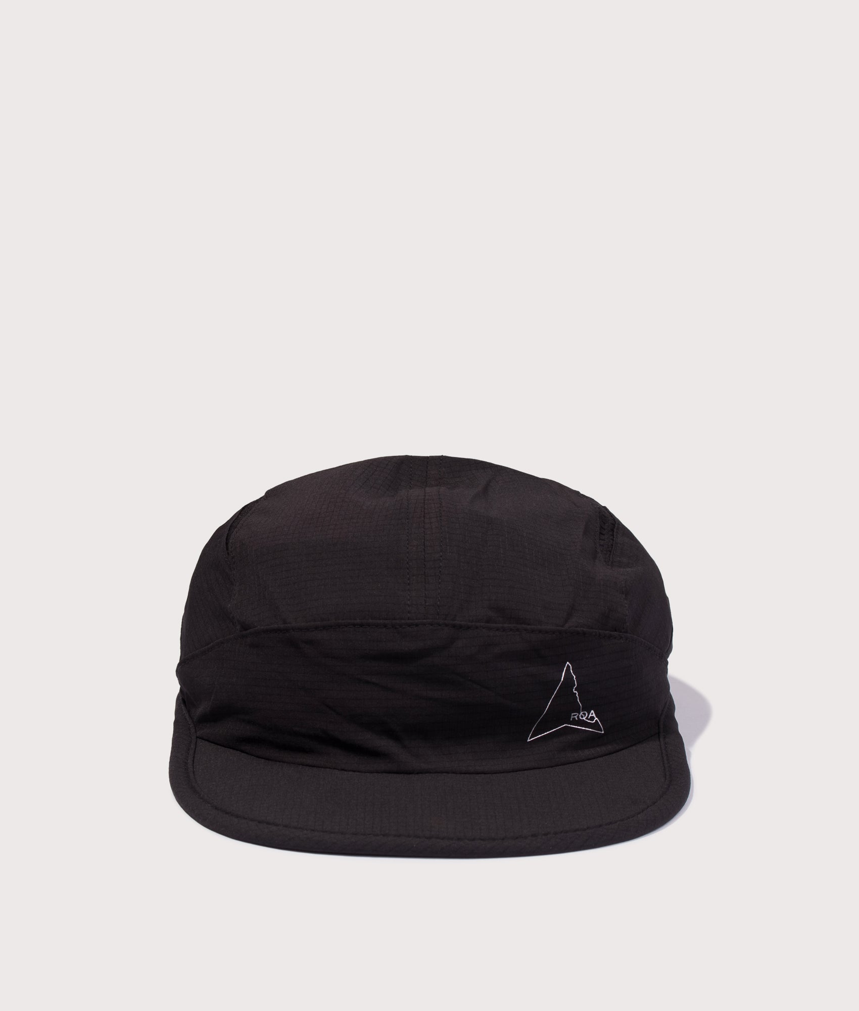ROA Aair FloWeave Running Cap in Black at EQVVS Menswear. Front shot.