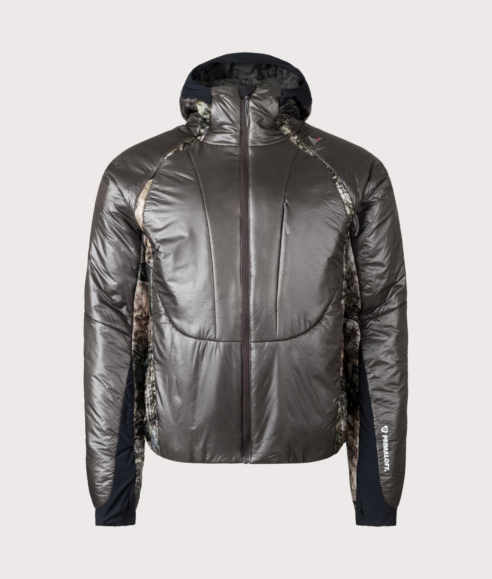 ROA Hima Primaloft® Moth Print Insulated Synthetic Jacket in Anthracite at EQVVS Menswear. Front shot.