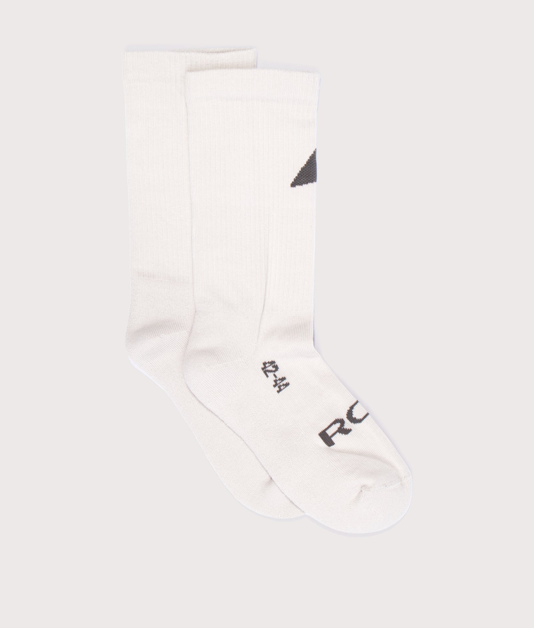 ROA Logo Biofil® Socks in Light Grey at EQVVS Menswear. Front shot.