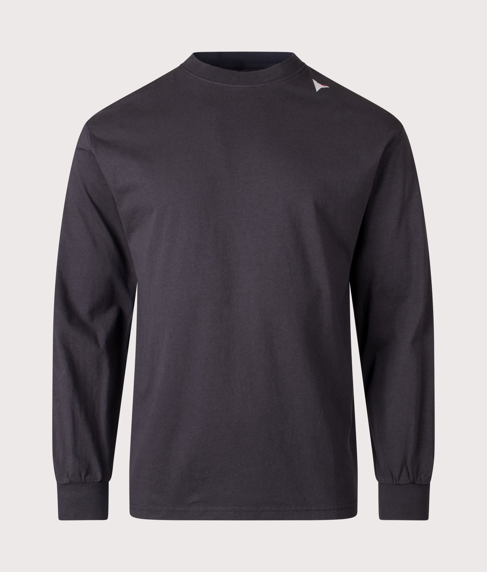 ROA Logo Long Sleeve T-Shirt in Washed Black at EQVVS Menswear. Front shot.