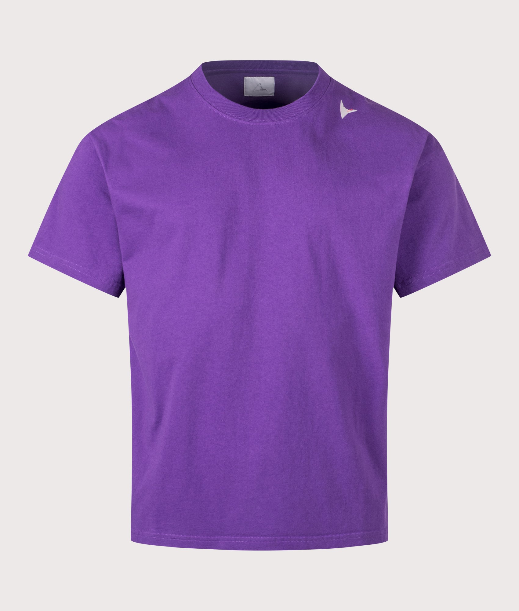 Logo T-Shirt in Purple by ROA. Shot by EQVVS. Front shot.