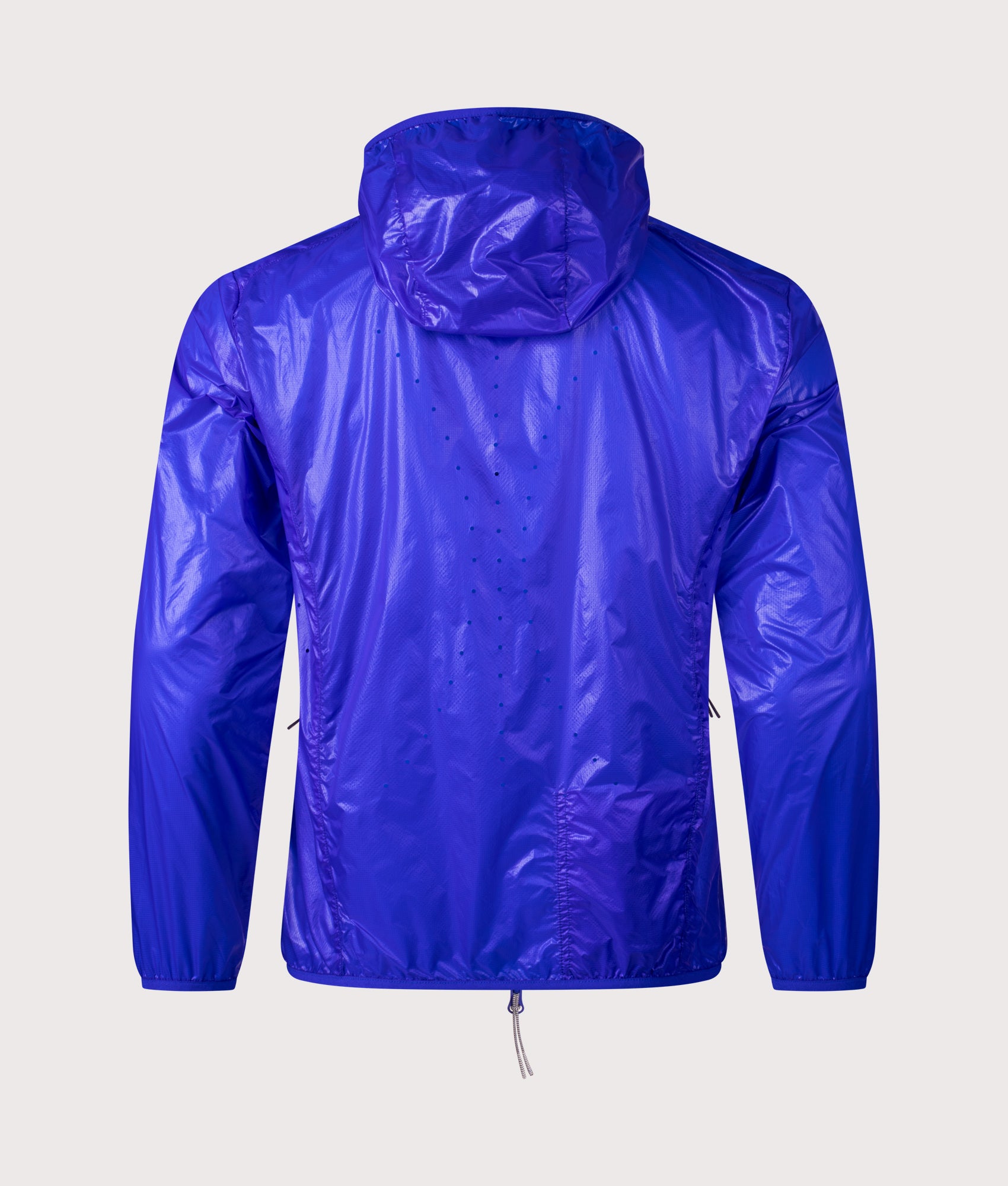 ROA Hue Packable Lightweight Windcheater in Blue at EQVVS Menswear. Back shot.
