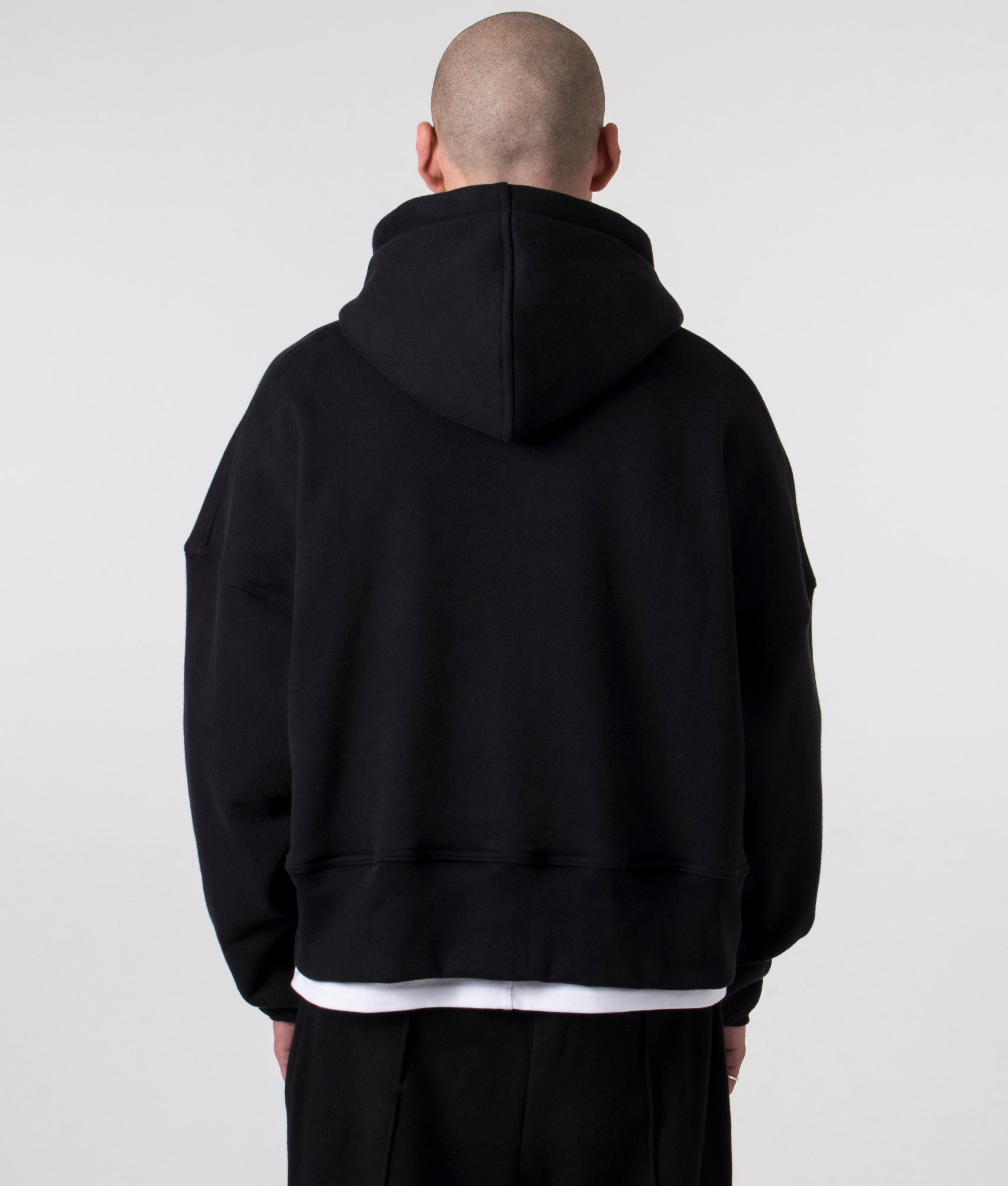 Oversized Essential Crop Hoodie V3 in Black | Florence Black | EQVVS