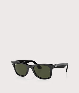 Original-Wayfarer-Classic-Sunglasses-Polished-Black-Green-Lens-Ray-Ban-EQVVS