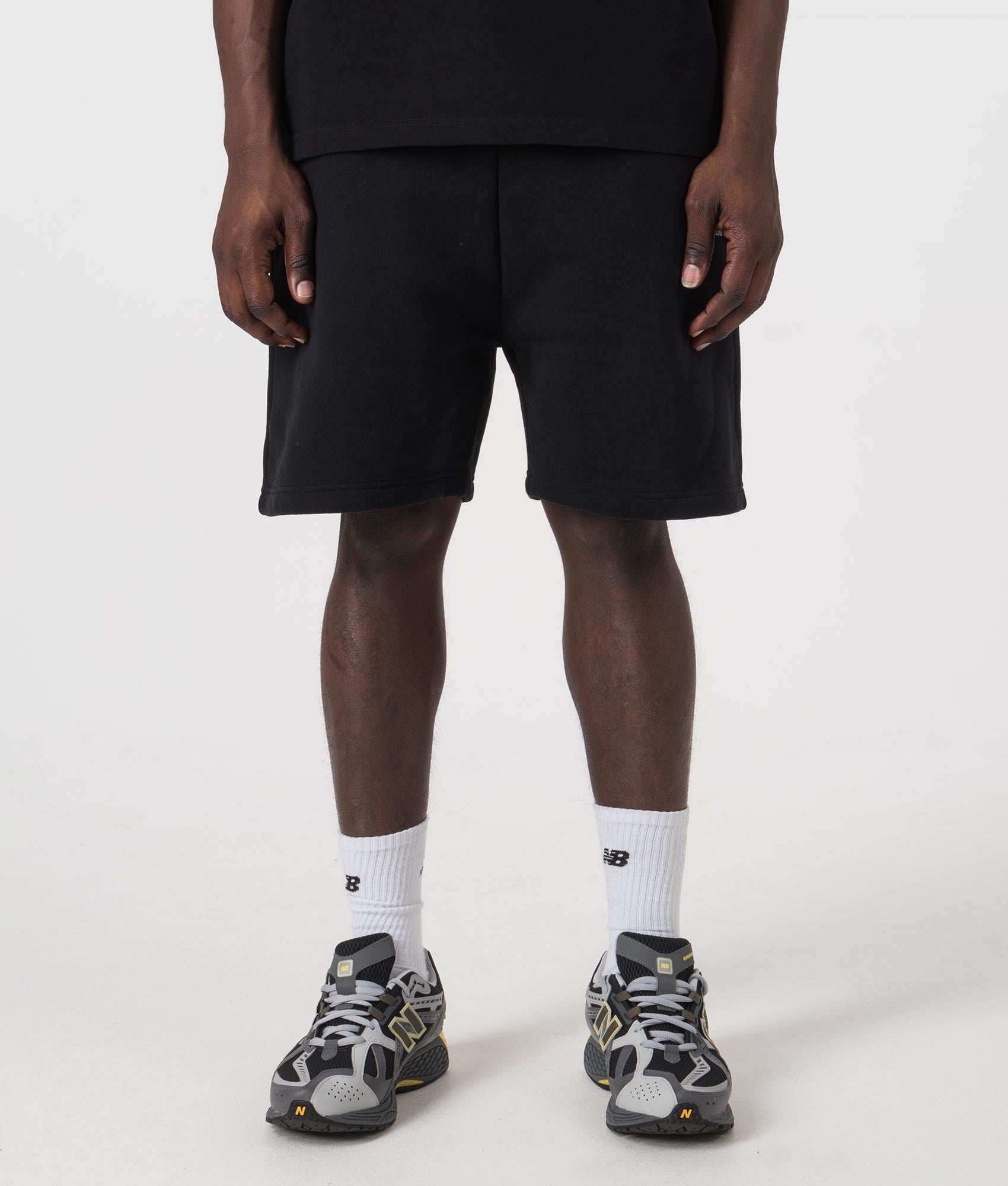 MKI Miyuki Zoku Uniform Shorts in Black. EQVVS Front Model Shot.