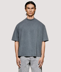 Relaxed Box Fit 220 GSM Slub T-Shirt: Pigment Black 