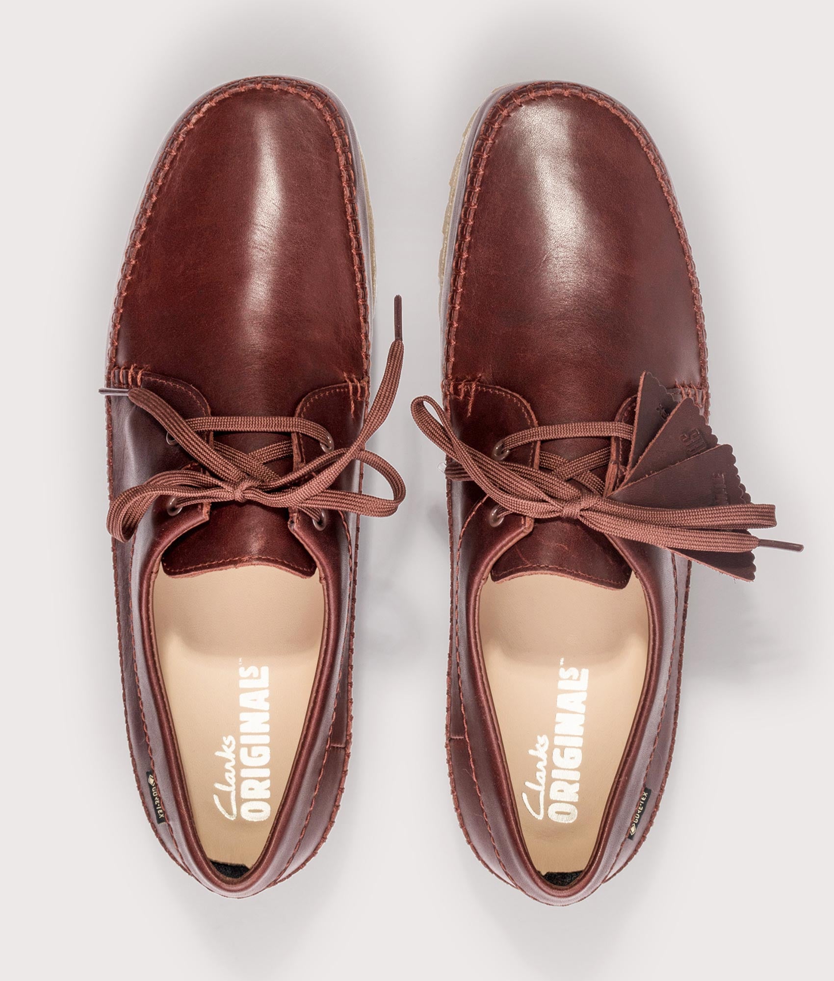 Weaver GORE-TEX in Brown | Leather Upper | Clarks Originals | EQVVS | Top shot 