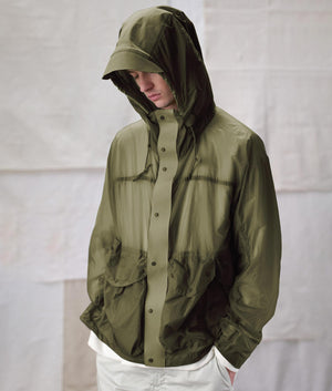 Skye Ten Anorak Jacket in Oliva Scuro | Ten C | EQVVS | Front angle shot 