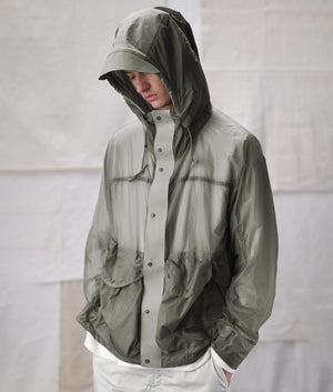 Skye Ten Anorak Jacket in Taupe Pillido | Ten C | EQVVS | Front model shot 