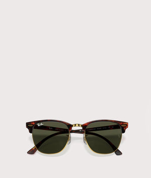 Clubmaster-Classic-Sunglasses-Polished-Tortoise-on-Gold-Green-Lens-Ray-Ban-EQVVS