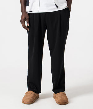 Pleated Twill Pants in Black by Dime MTL. EQVVS Front Angle Shot.