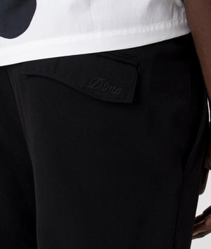 Pleated Twill Pants in Black by Dime MTL. EQVVS Detail Shot.