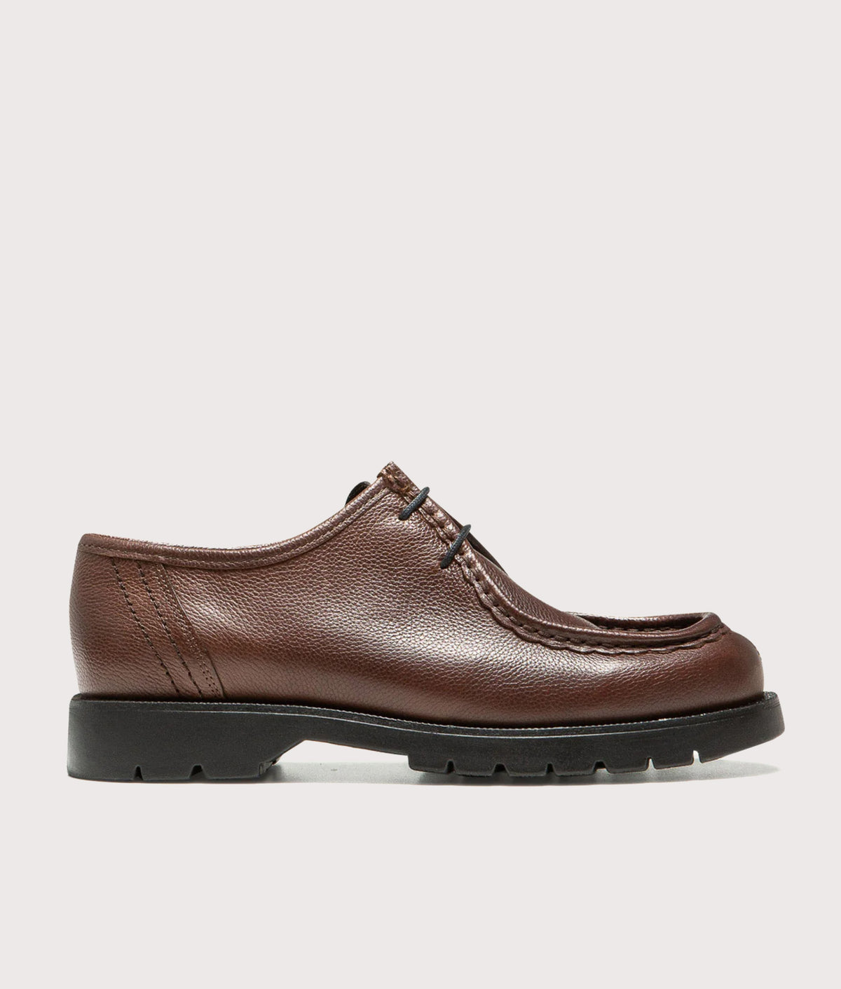 KLEMAN Padror G VGT Shoes in Coffee at EQVVS Menswear. Side shot.