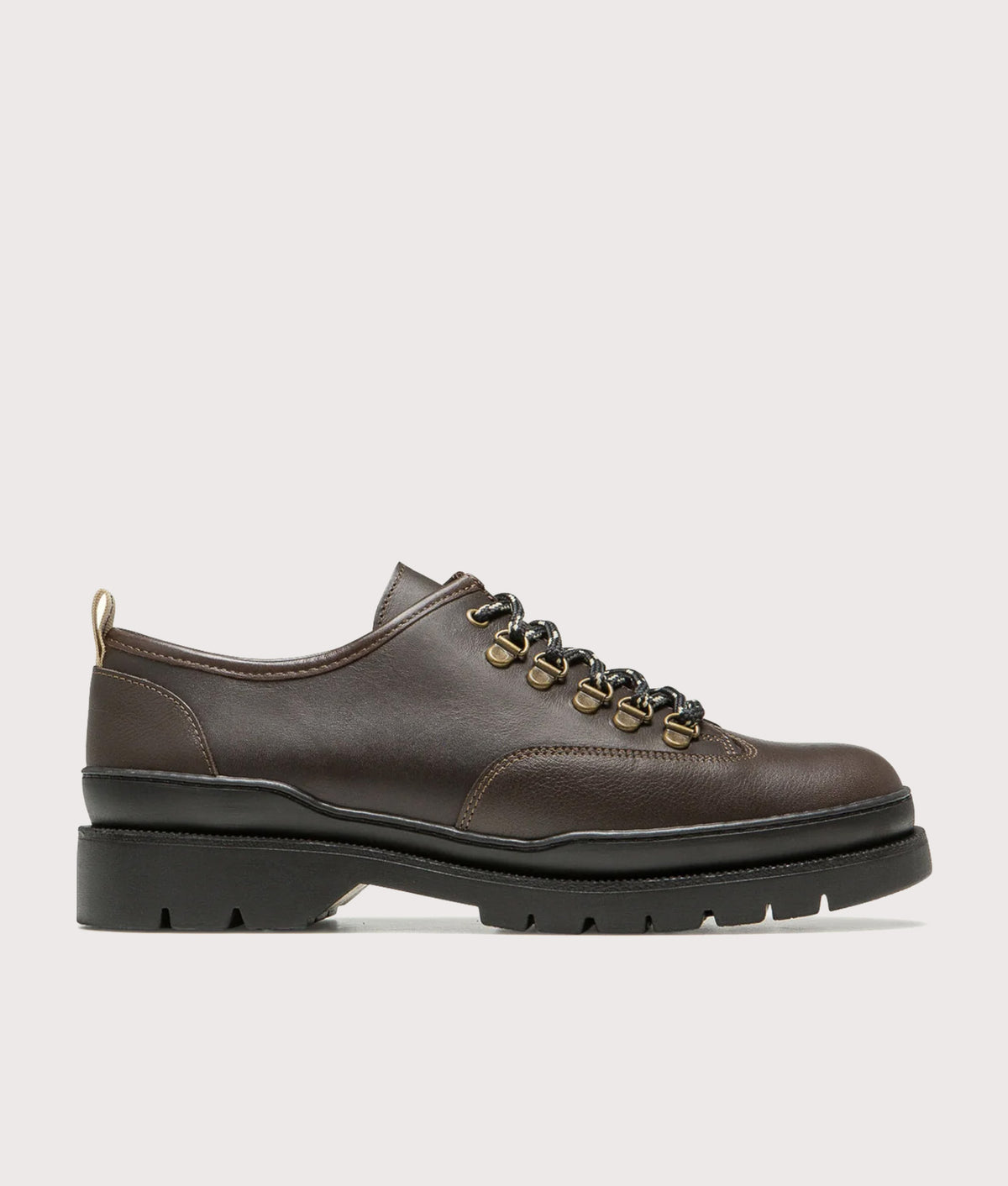 KLEMAN Courrier CG Derbies in Brown at EQVVS Menswear. Side shot.