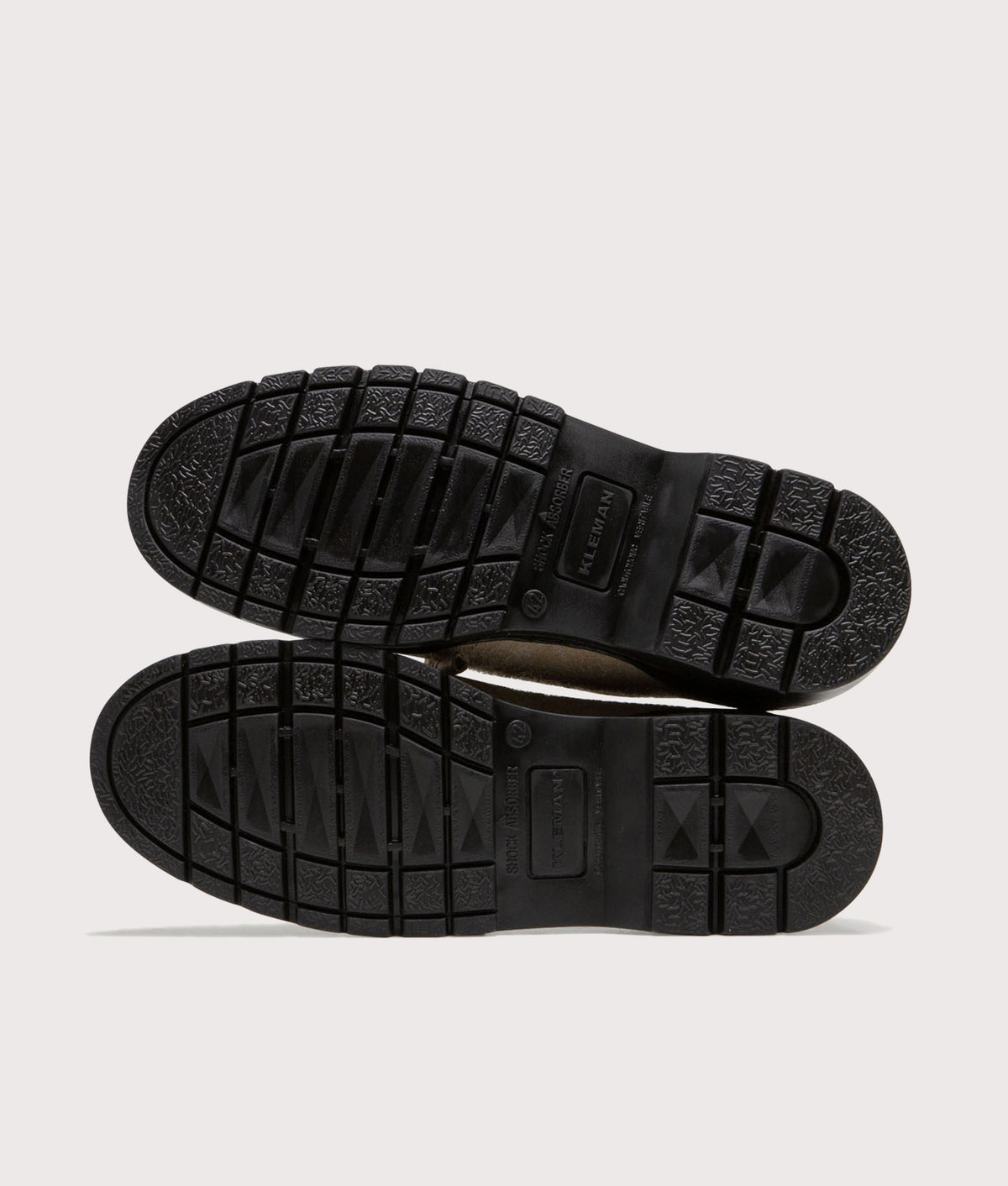KLEMAN Courrier 2 Fur Derbies in Powdered Sand at EQVVS Menswear. Tread shot.
