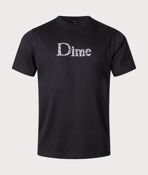 Classic Skull T-Shirt in Black by Dime MTL. EQVVS Front Angle Shot.