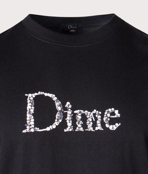 Classic Skull T-Shirt in Black by Dime MTL. EQVVS Detail Shot.