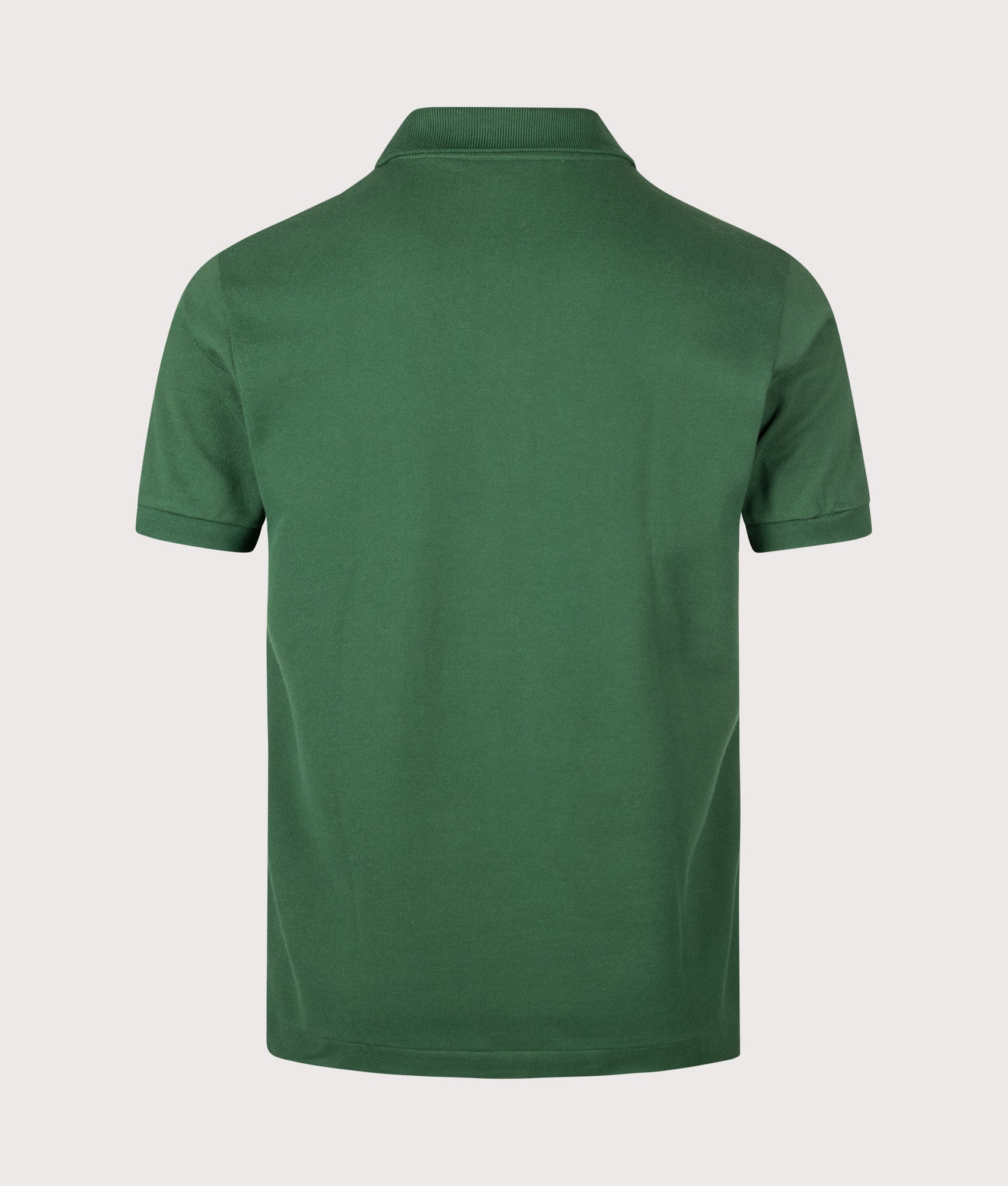 Lacoste Classic Fit L1212 Croc Logo Polo Shirt in Pine Green at EQVVS Menswear. Back shot.