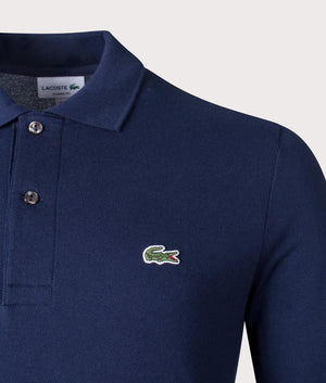 Long Sleeve Croc Logo Polo Shirt