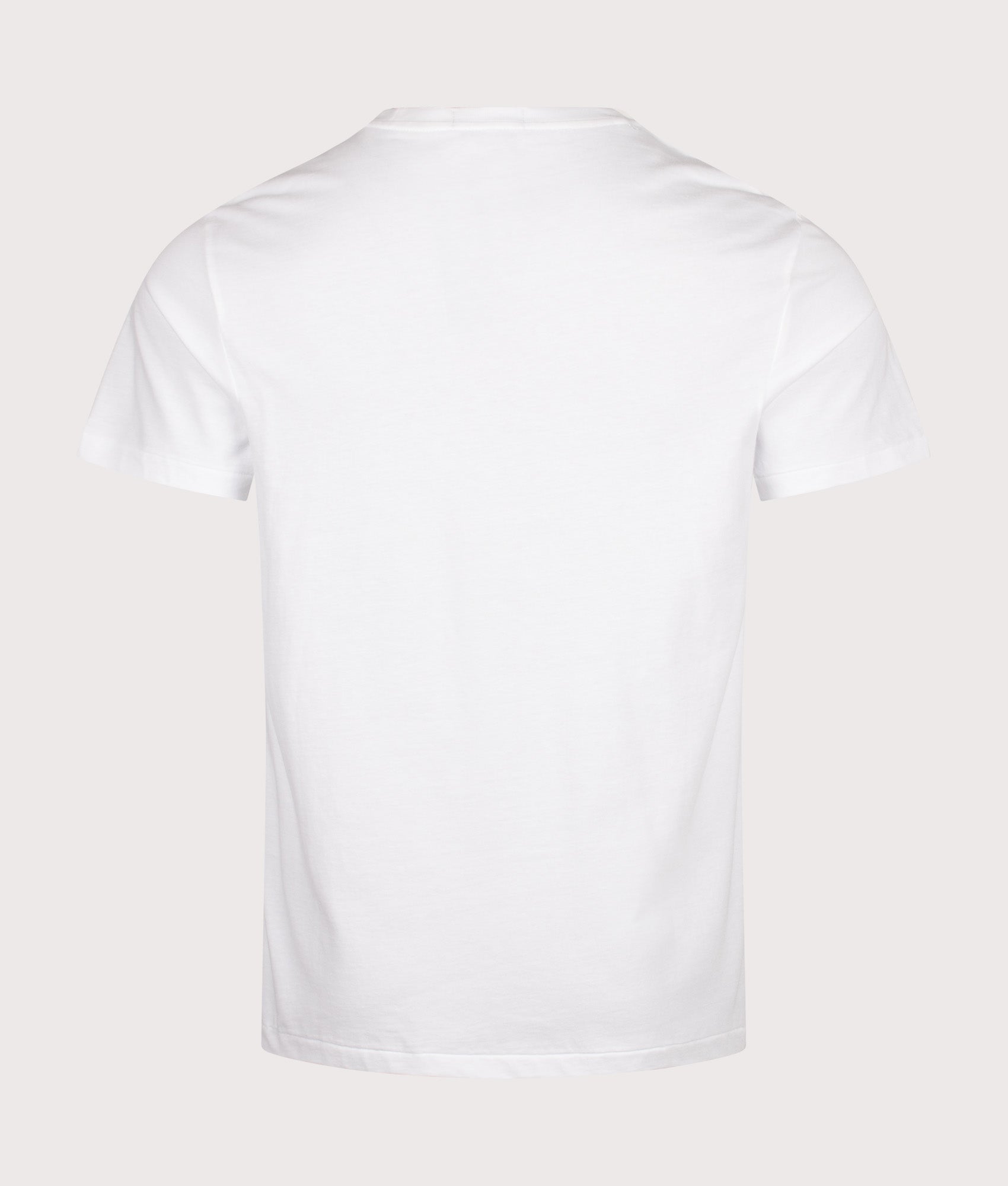 Polo Ralph Lauren Custom Slim Fit Polo Bear T-Shirt in White at EQVVS Menswear. Back shot.