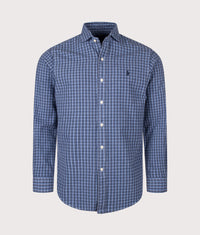 Custom Fit Plaid Oxford Shirt: 003 Blue Heather Multi 