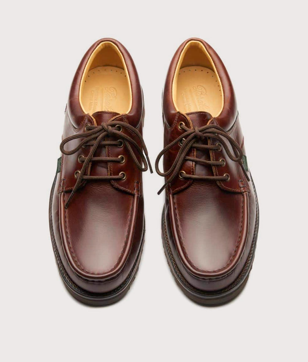 Paraboot Thiers Shoes in Lisse America at EQVVS Menswear. Front shot.